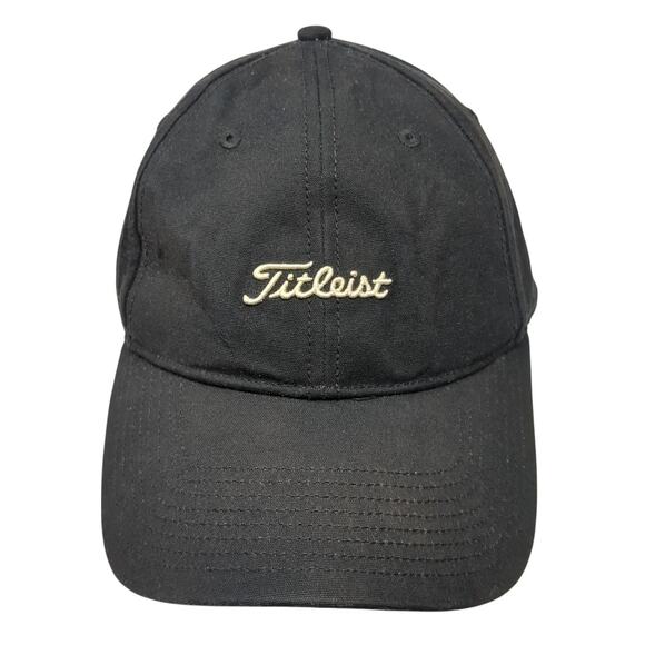 Titleist Spell Out Slideback Hat Solid Black One Size Embroidered - Picture 1 of 10